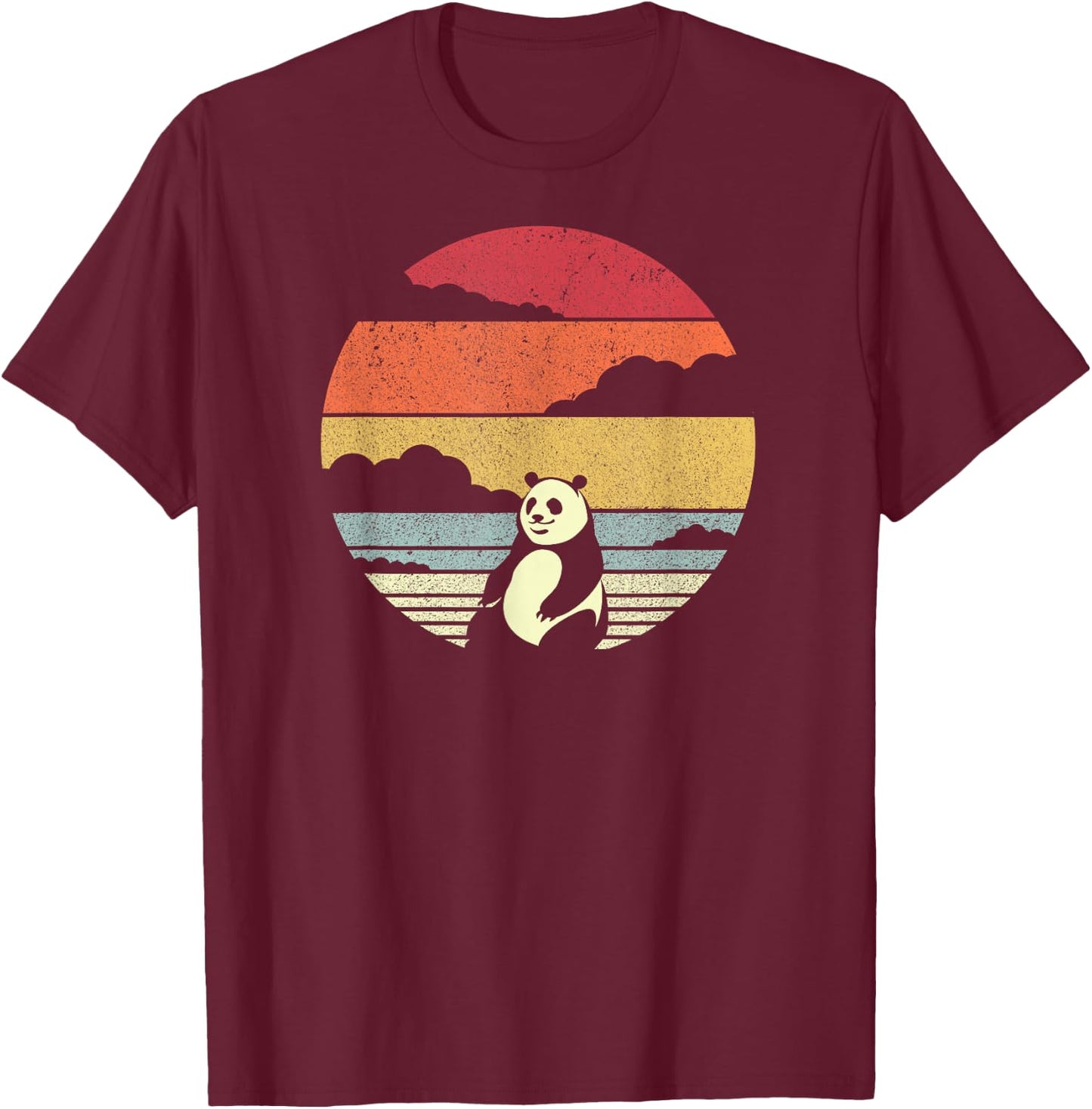 Panda Shirt Vintage T-Shirt - T-Shirt | Maroon