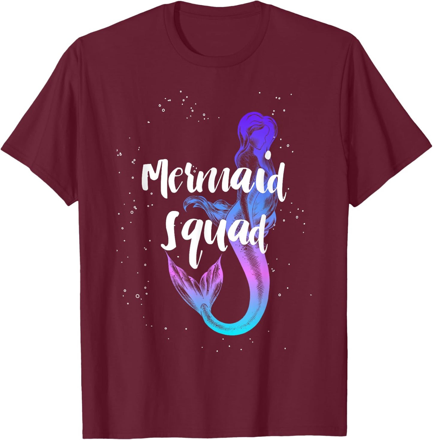 Mermaid Squad T-Shirt - T-Shirt | Maroon
