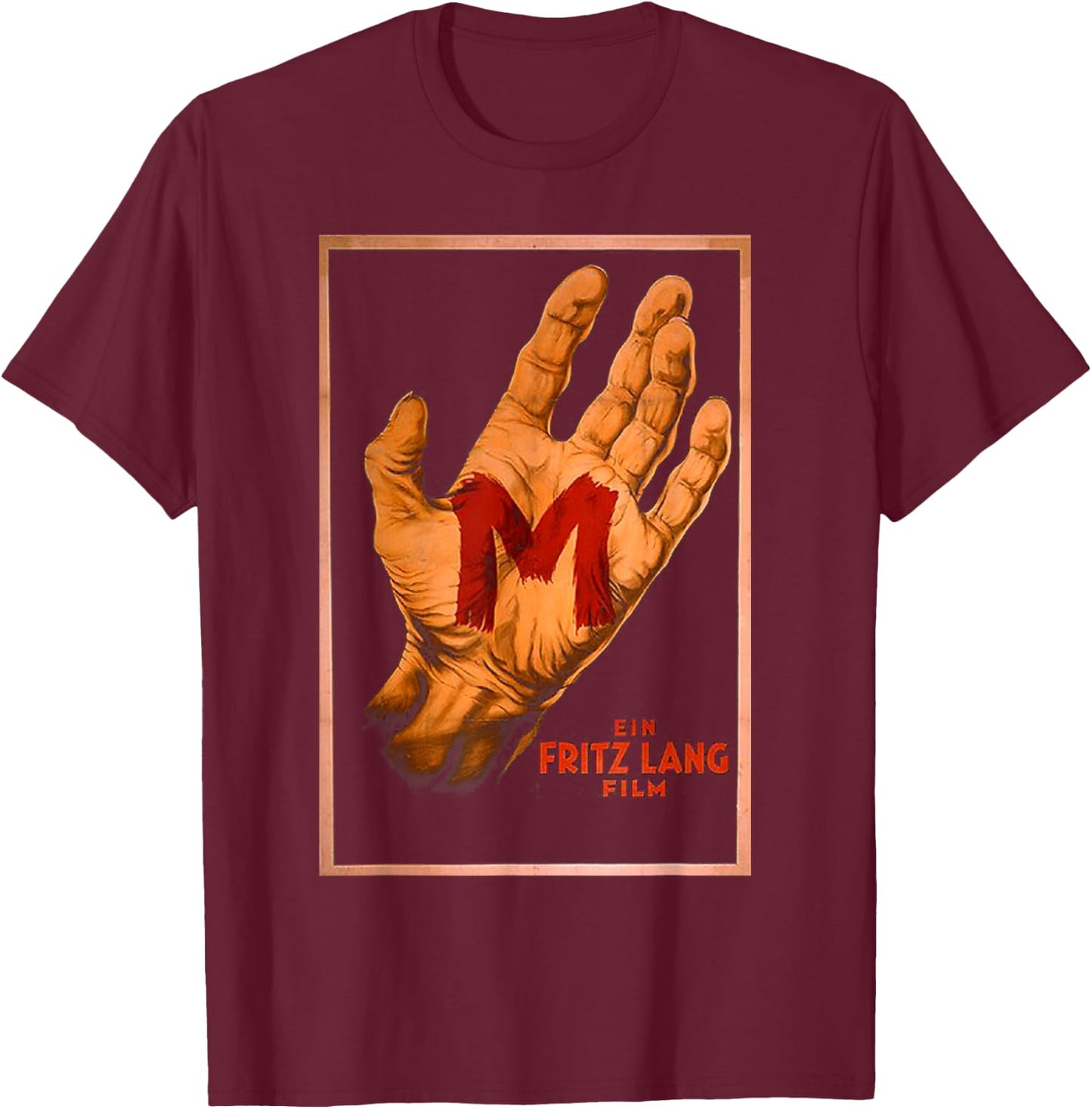 M - Eine Stadt sucht ihren Mörder Stummfilm Klassiker Poster T-Shirt - T-Shirt | Maroon