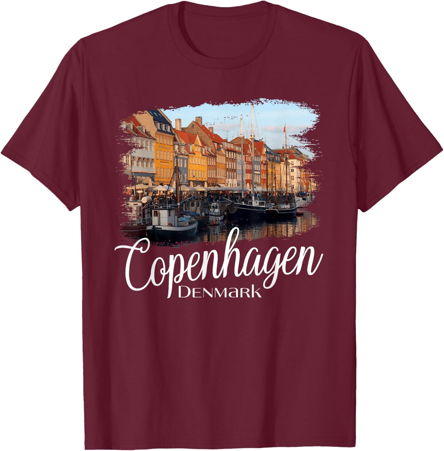 Copenhagen Denmark Souvenir / Copenhagen T-Shirt - T-Shirt | Maroon