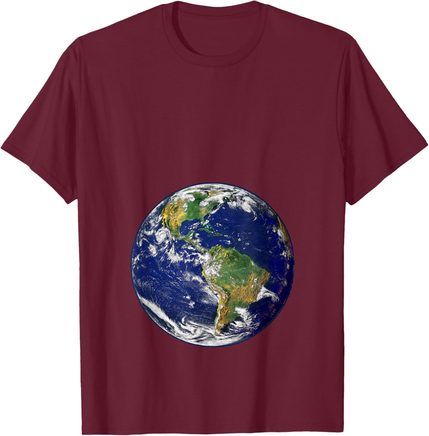 Pregnant Woman Earth Mother Goddess Global T-Shirt - T-Shirt | Maroon
