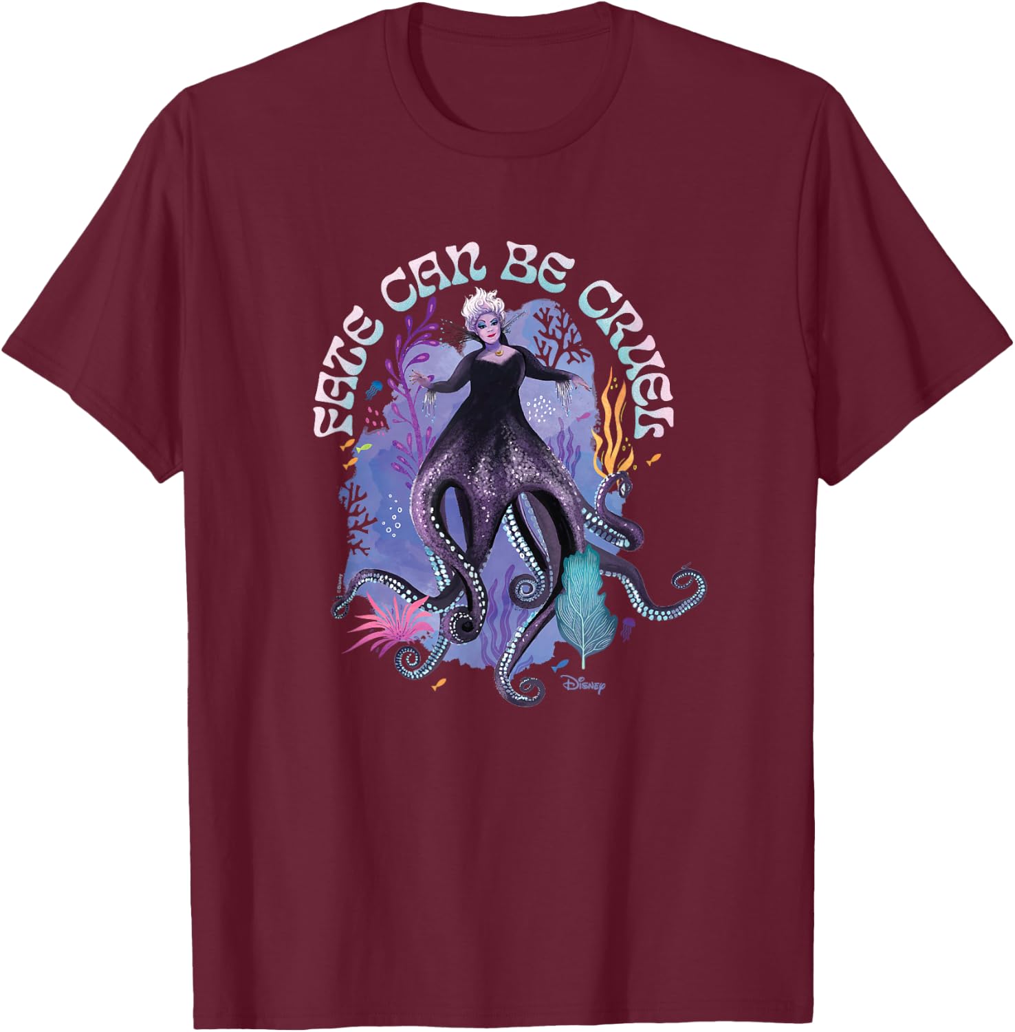 Little Mermaid - Ursula T-Shirt - T-Shirt | Maroon