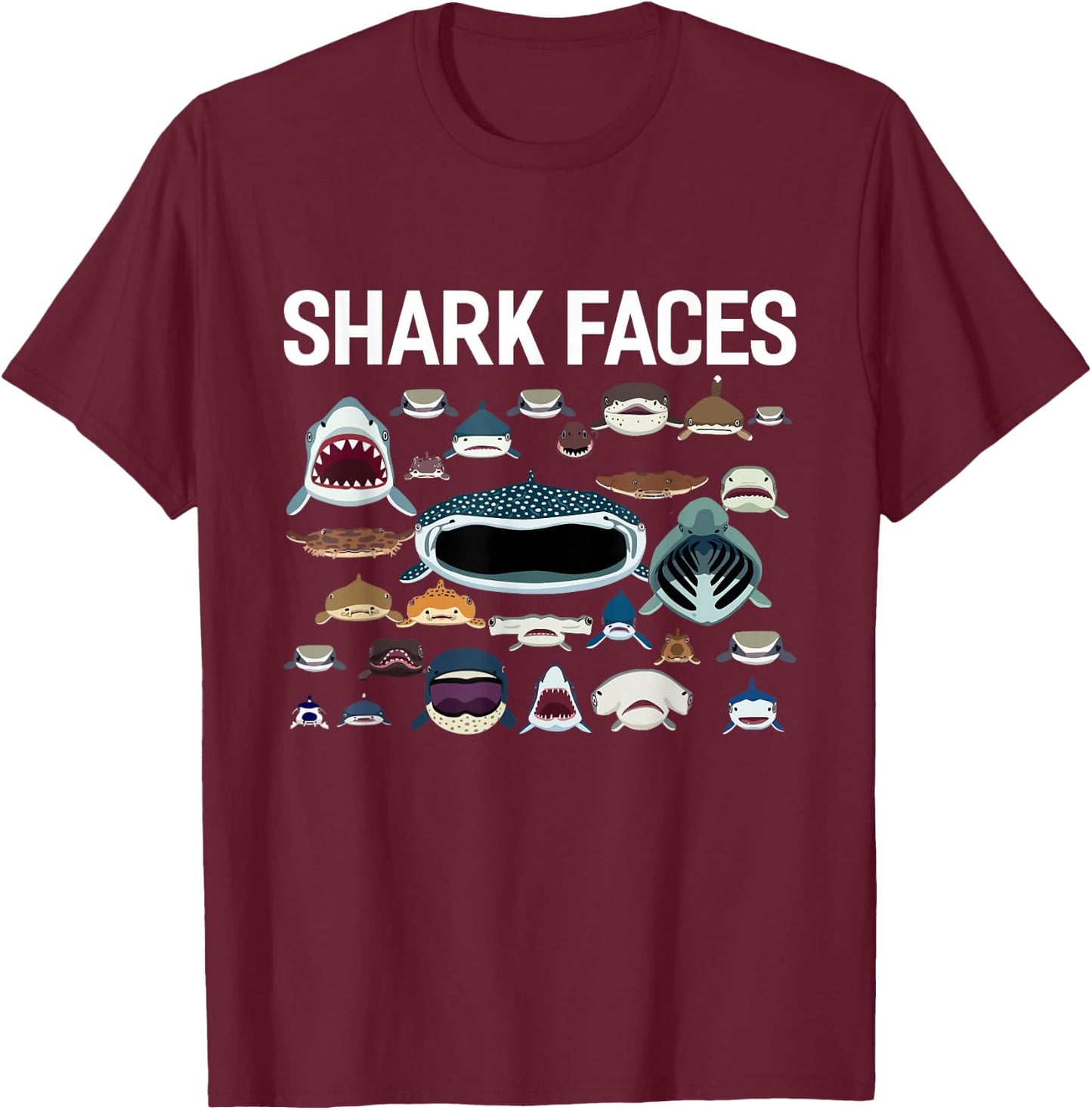 Haigesichter Wal Haifischflosse T-Shirt - T-Shirt | Maroon