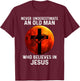 Never Underestimate An Old Man Who Believes In Jesus T-Shirt - T-Shirt | Maroon