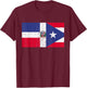 Puerto Rican And Dominican Shirt Pride Heritage Flag T-Shirt - T-Shirt | Maroon