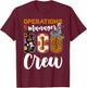 Operations Manager Boo Crew Halloween Matching Supervisor T-Shirt - T-Shirt | Maroon
