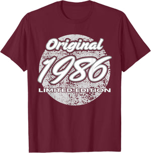 40e Anniversaire Homme Femme 40 Ans 1986 Cadeau drôle T-Shirt - T-Shirt | Maroon