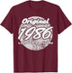 40e Anniversaire Homme Femme 40 Ans 1986 Cadeau drôle T-Shirt - T-Shirt | Maroon