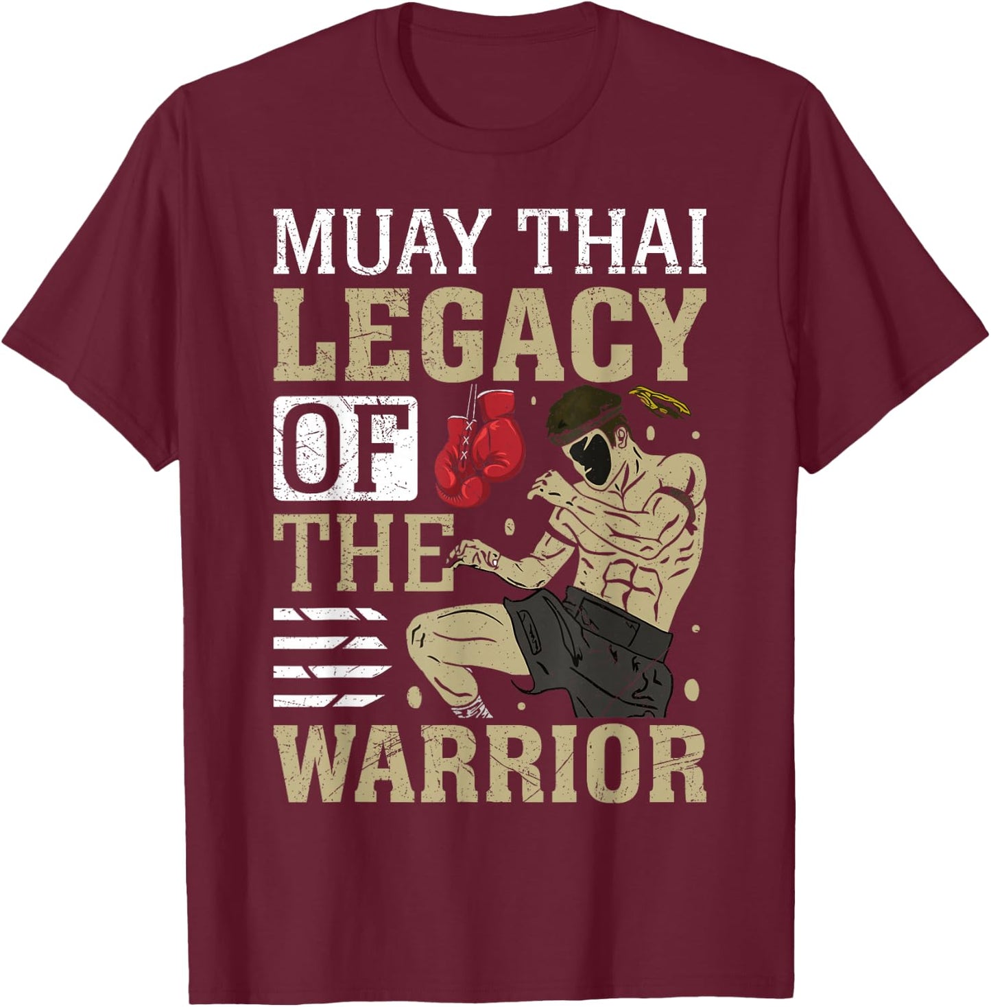 Muay Thai Legacy of the Warrior Muay Thai T-Shirt - T-Shirt | Maroon