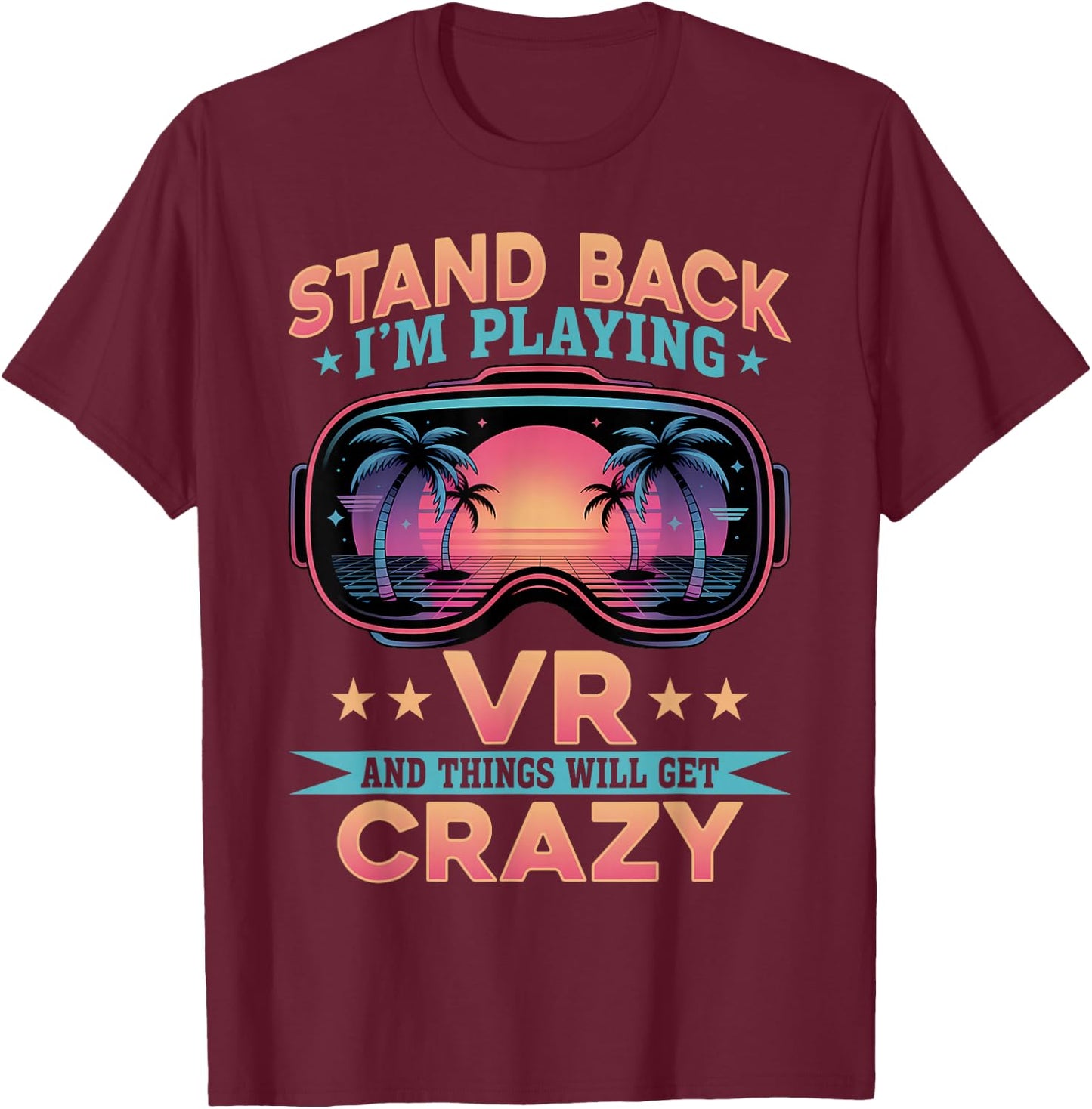 Gaming Funny VR Gamer T-Shirt - T-Shirt | Maroon