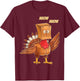 Thanksgiving Turkey Masked Cat Meow Funny Thanksgiving T-Shirt - T-Shirt | Maroon