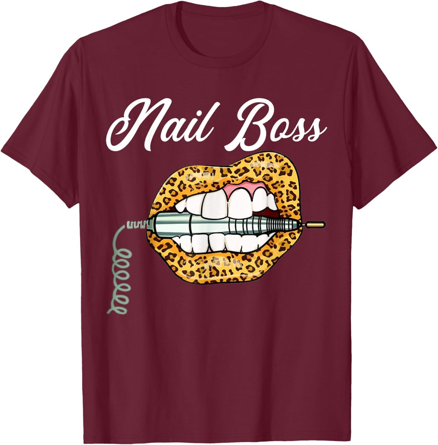 Nail Boss Nail Art Nails Artists specialising Salon Squad T-Shirt - T-Shirt | Maroon