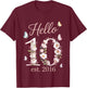 10. Geburtstag Mädchen Hallo 10 Jahre Mädchen Deko seit 2016 T-Shirt - T-Shirt | Maroon