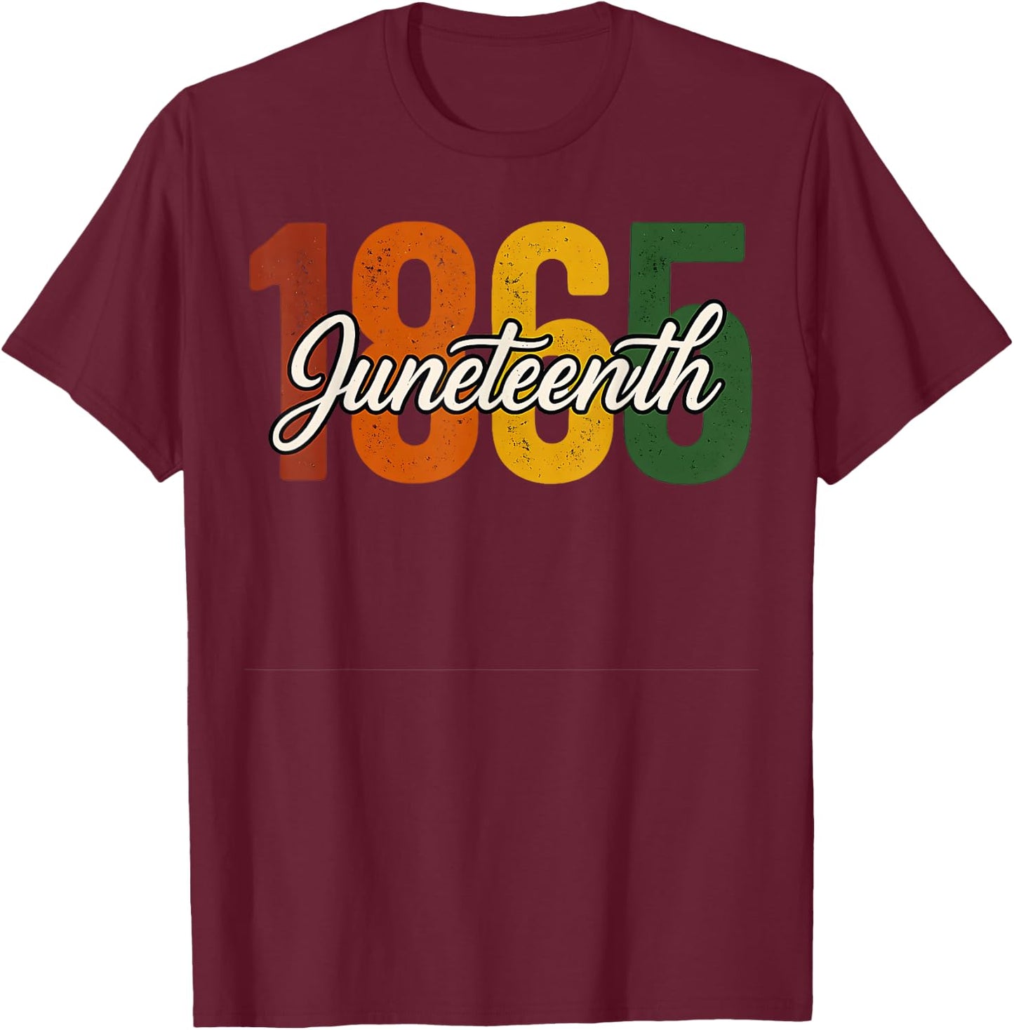 Juneteenth 1865 Black Woman African American Black History T-Shirt - T-Shirt | Maroon