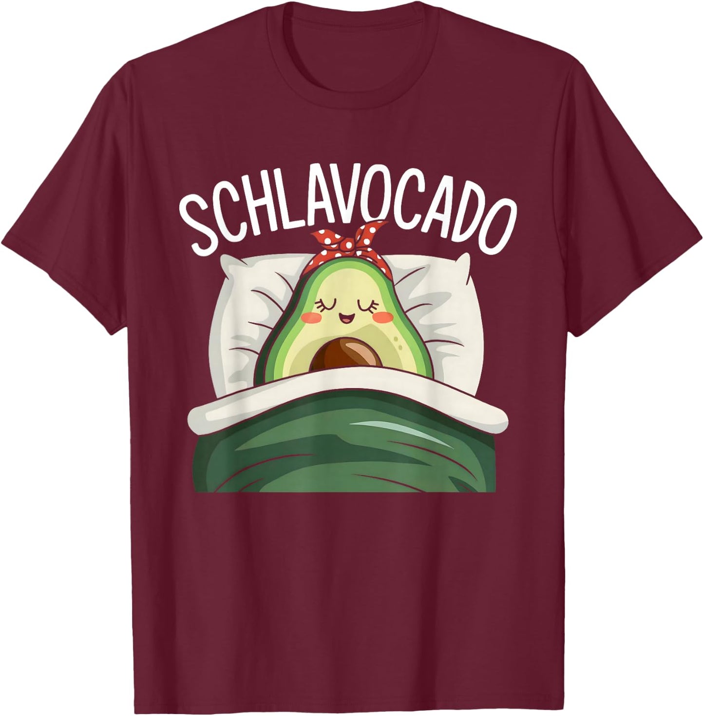 Schlavocado Pyjamas Avocado Sleep Shirt , black T-Shirt - T-Shirt | Maroon