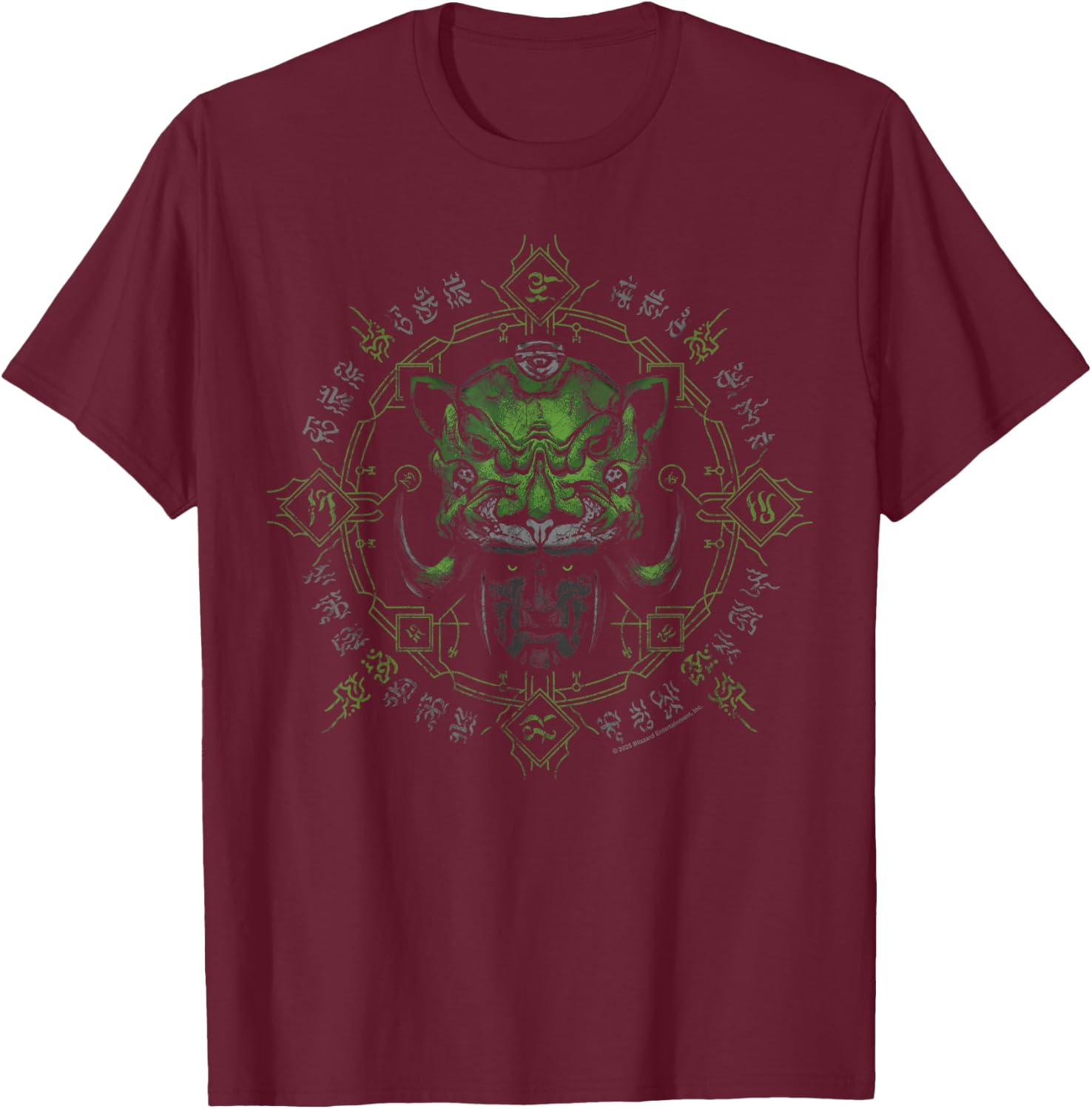Diablo IV Vessel of Hatred Spiritborn Jaguar Shield Poster T-Shirt - T-Shirt | Maroon