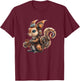 Steampunk Squirrel Vintage Art Men Women Kids Retro T-Shirt - T-Shirt | Maroon