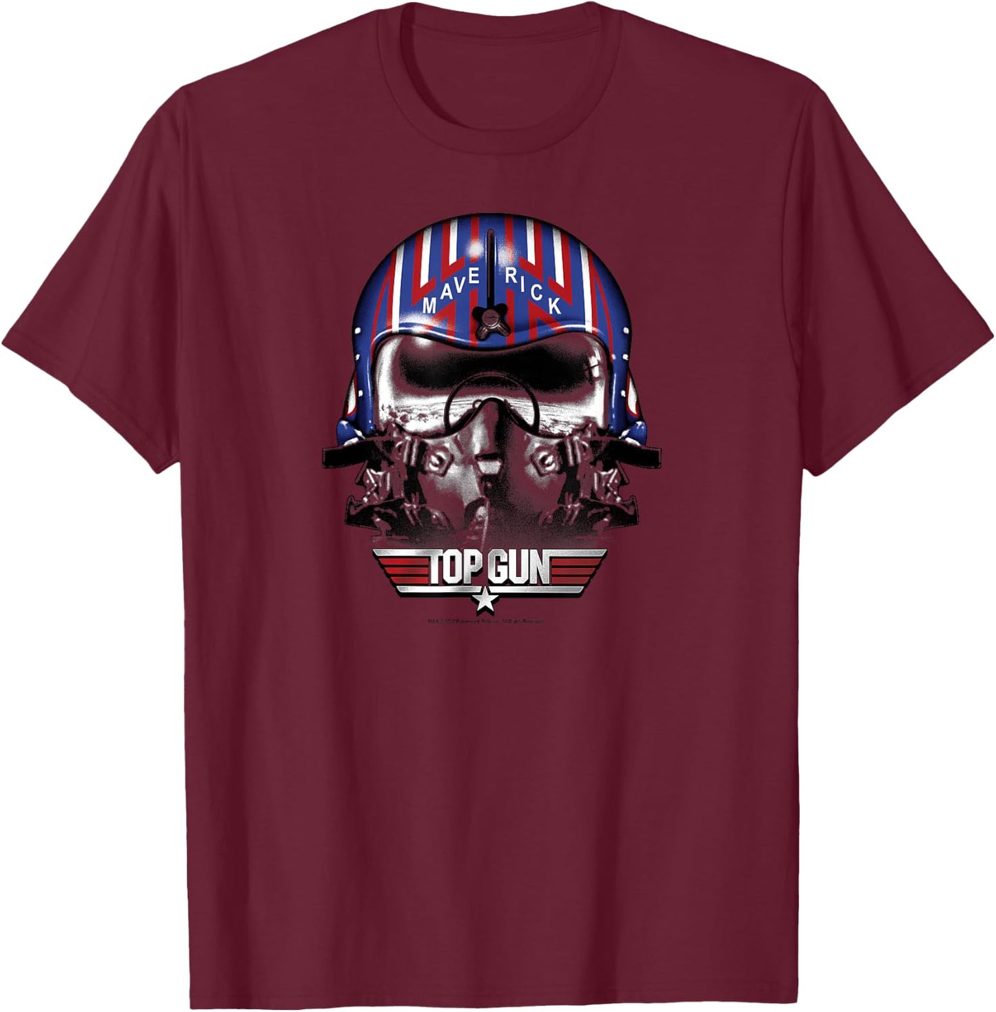 Top Gun Maverick Helmet , blue T-Shirt - T-Shirt | Maroon