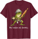 Whimsical We Bake at Dawn Funny Baker Frog Cute Kitchen T-Shirt - T-Shirt | Maroon