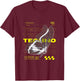 Techno Butterfly Rave , Black, S T-Shirt - T-Shirt | Maroon