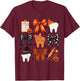 Coquette Halloween Dentist Dental Assistant Teeth Halloween T-Shirt - T-Shirt | Maroon