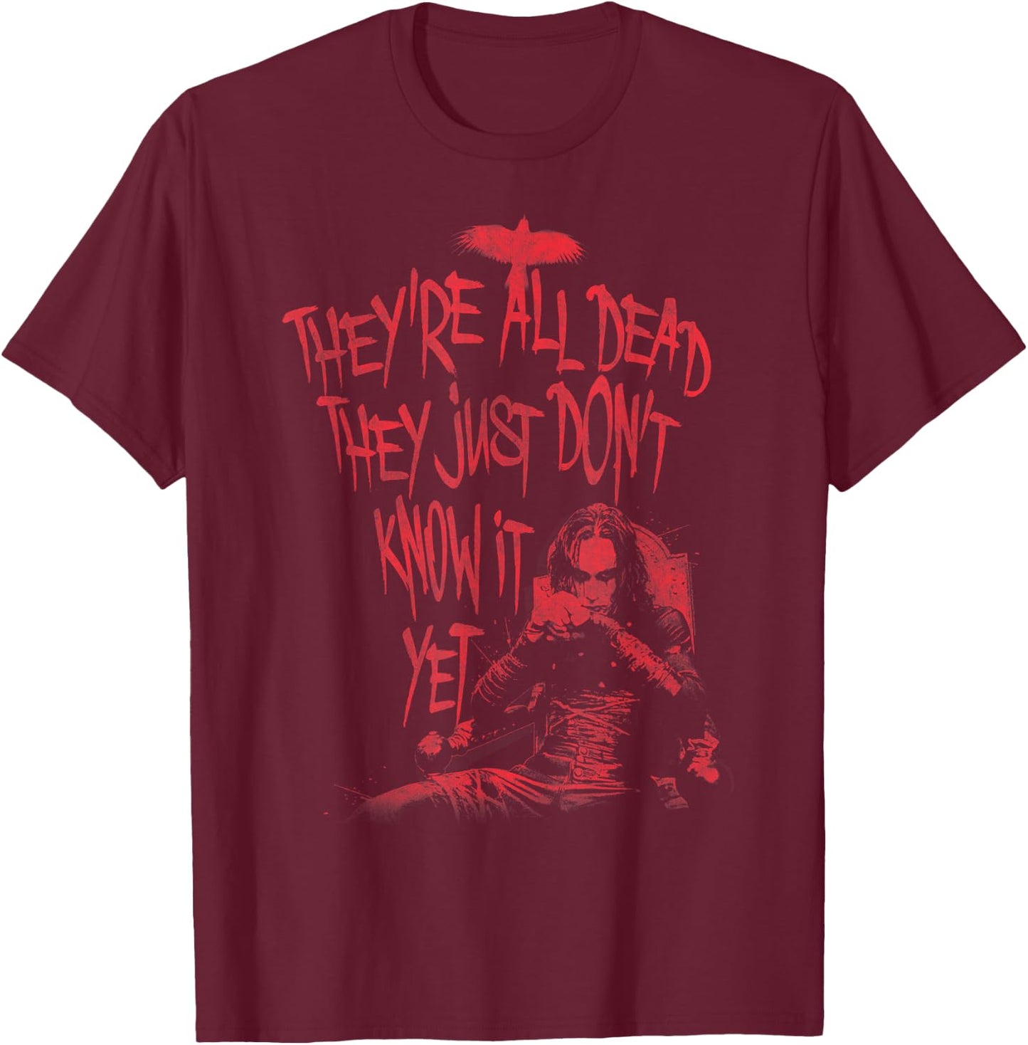 The Crow They're All Dead , black T-Shirt - T-Shirt | Maroon