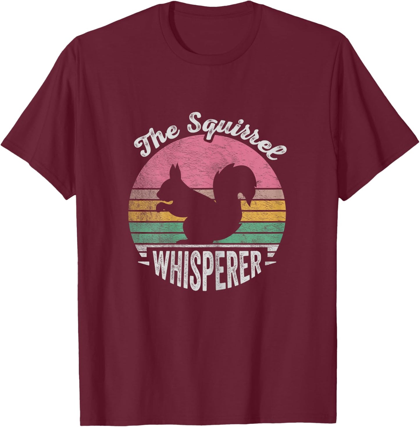 Retro Vintage Squirrel Lover Squirrel Whisperer T-Shirt - T-Shirt | Maroon