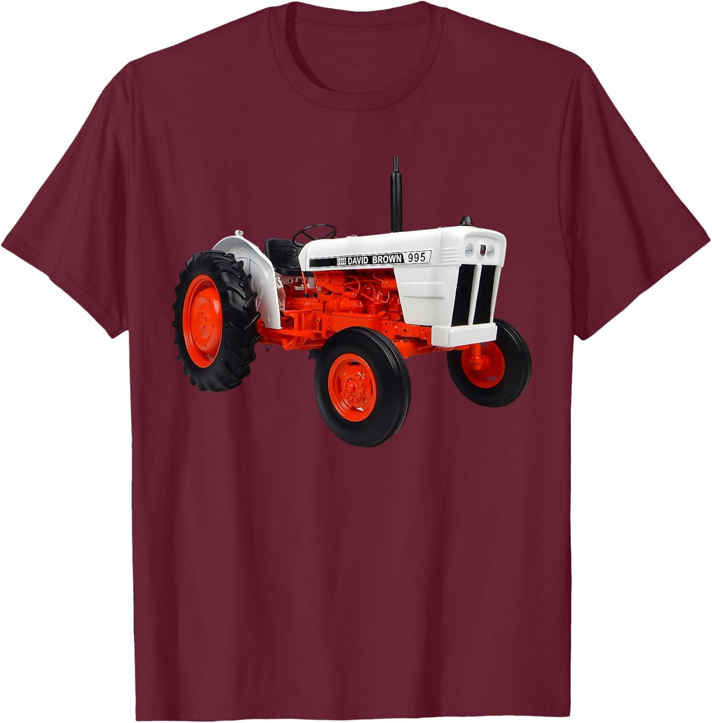 Vintage David Browns 995 1973 Tractor Farmer Present , Black, S T-Shirt - T-Shirt | Maroon