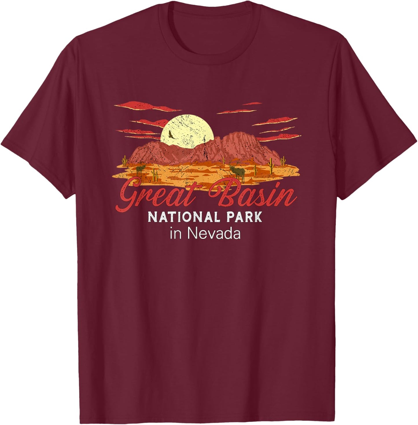 Great Basin National Park Nevada T-Shirt - T-Shirt | Maroon