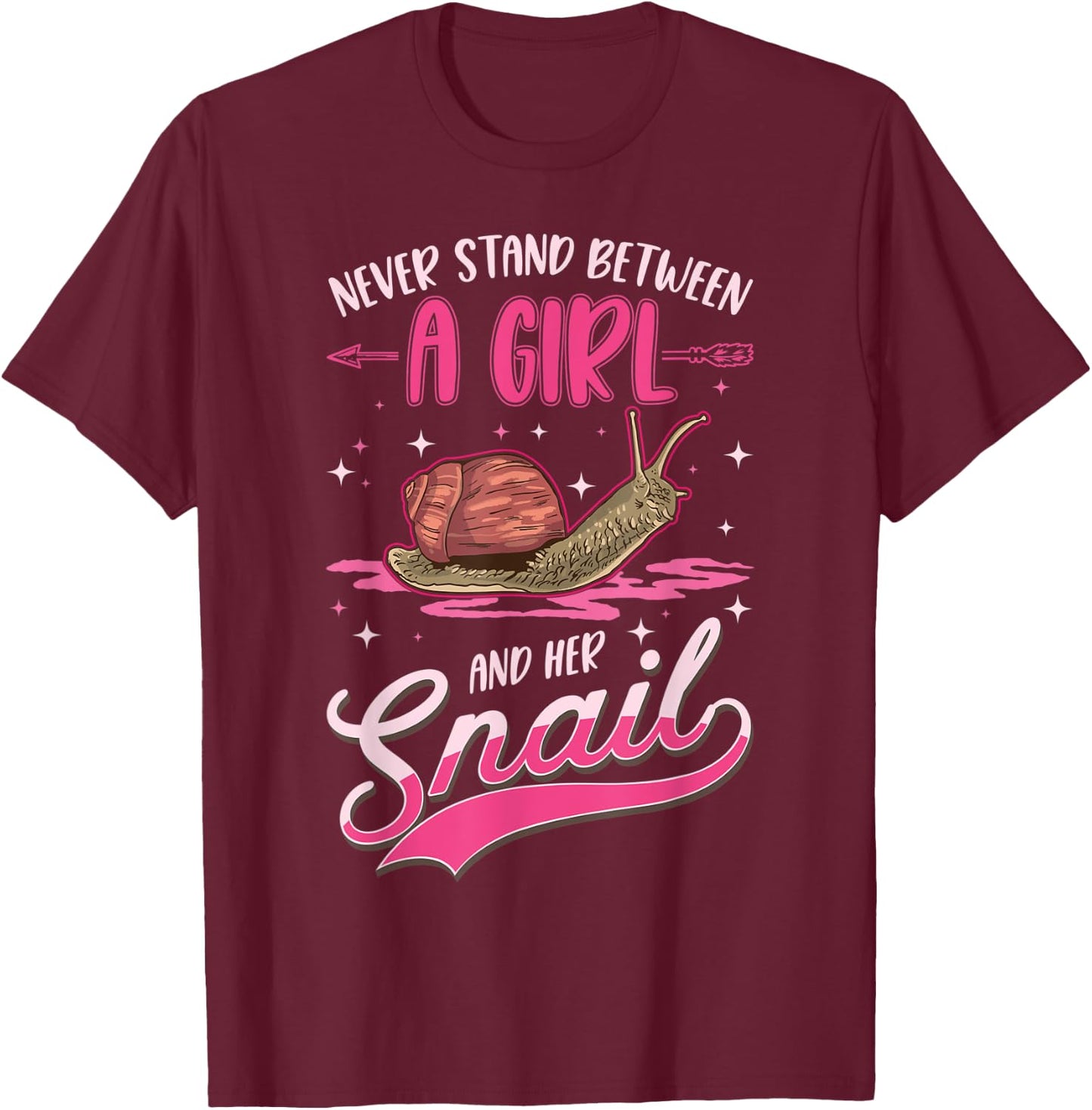 Snail Girl Roman Snail T-Shirt - T-Shirt | Maroon