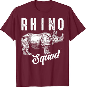 Funny Rhino Art Women Kids Toddler Rhino Lover T-Shirt - T-Shirt | Maroon