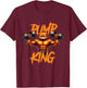 Pump King Gym Workout Lifting Pumpkin Pun Funny Halloween T-Shirt - T-Shirt | Maroon