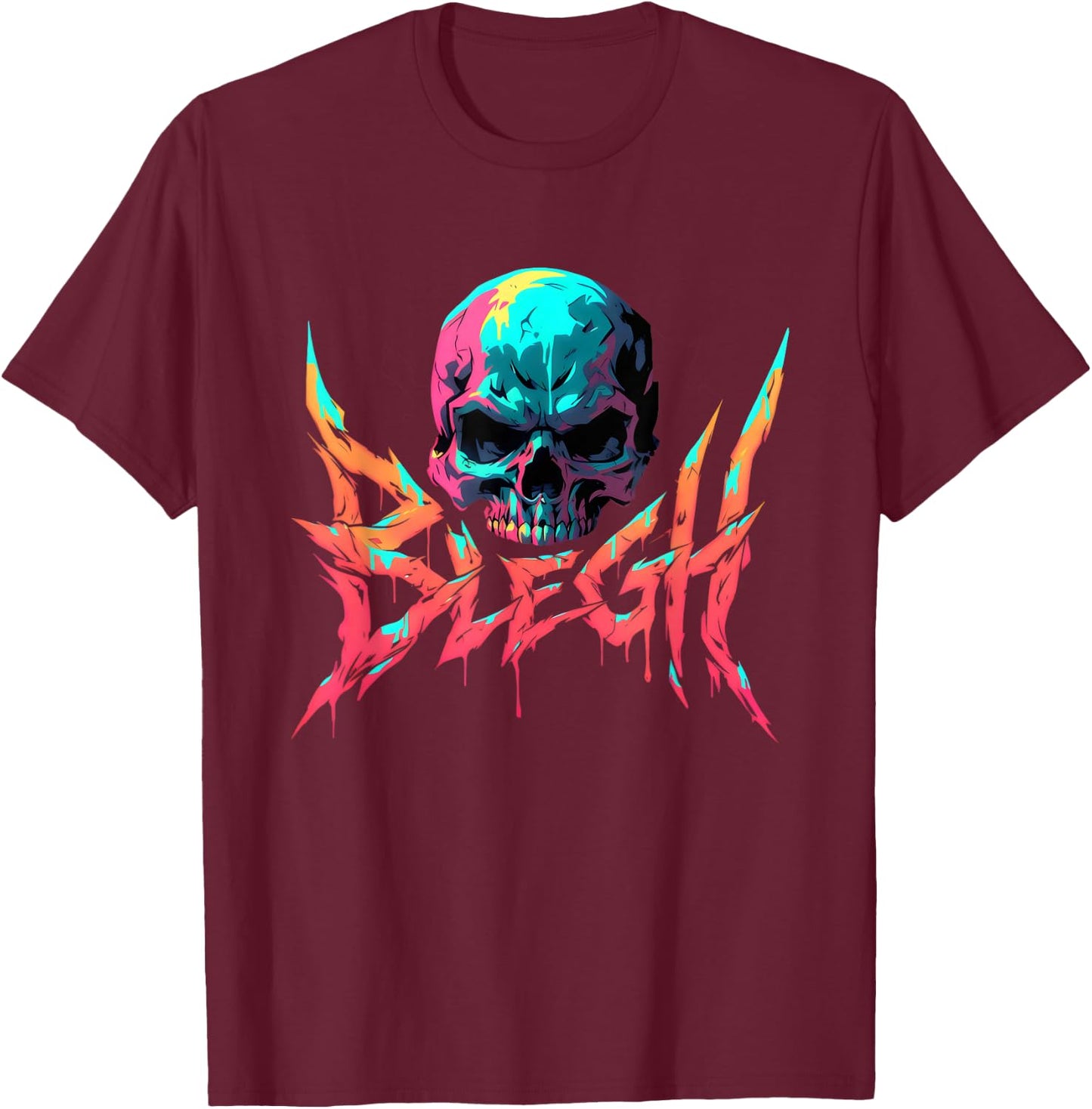 Blegh | Heavy Hardcore Metal Music | Metalcore Scream T-Shirt - T-Shirt | Maroon