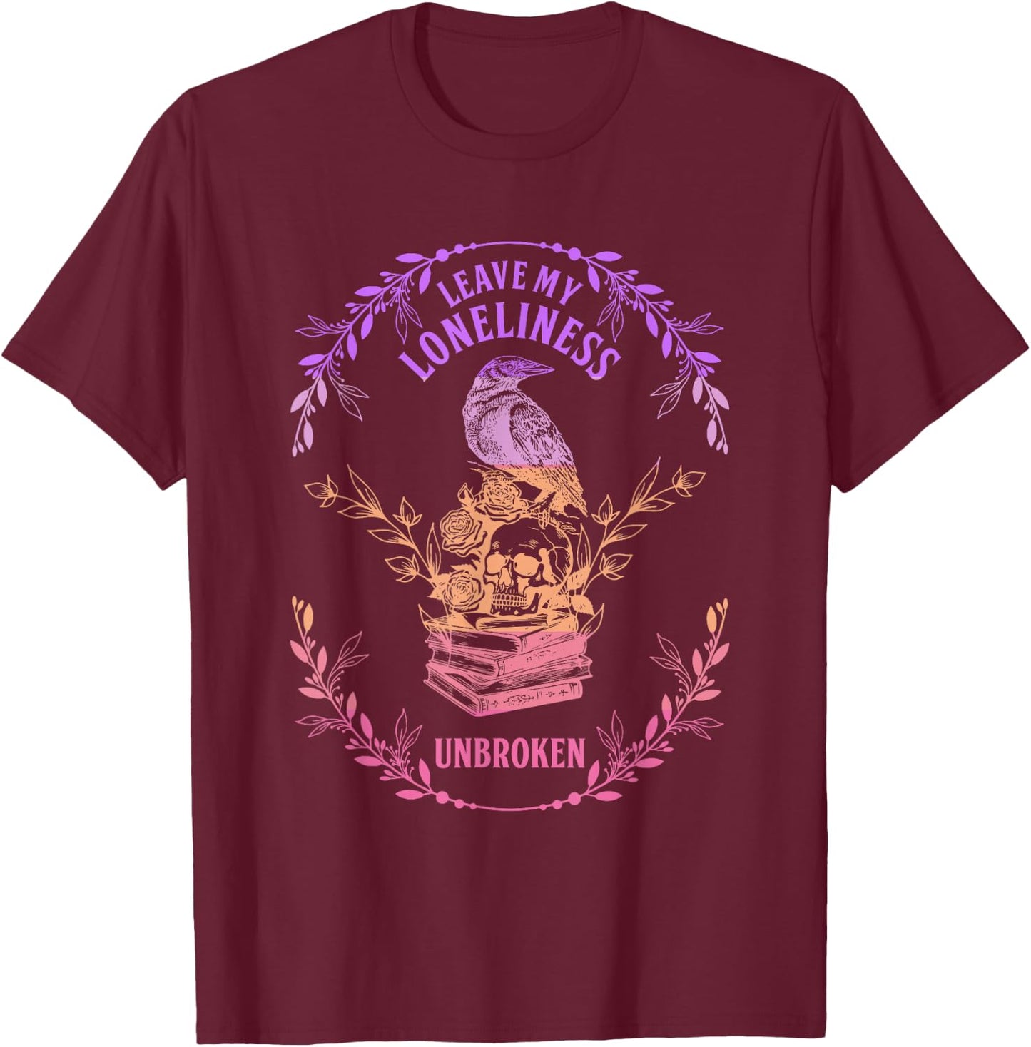 Leave My Loneliness Unbroken Existentialism Philosophy Bird T-Shirt - T-Shirt | Maroon