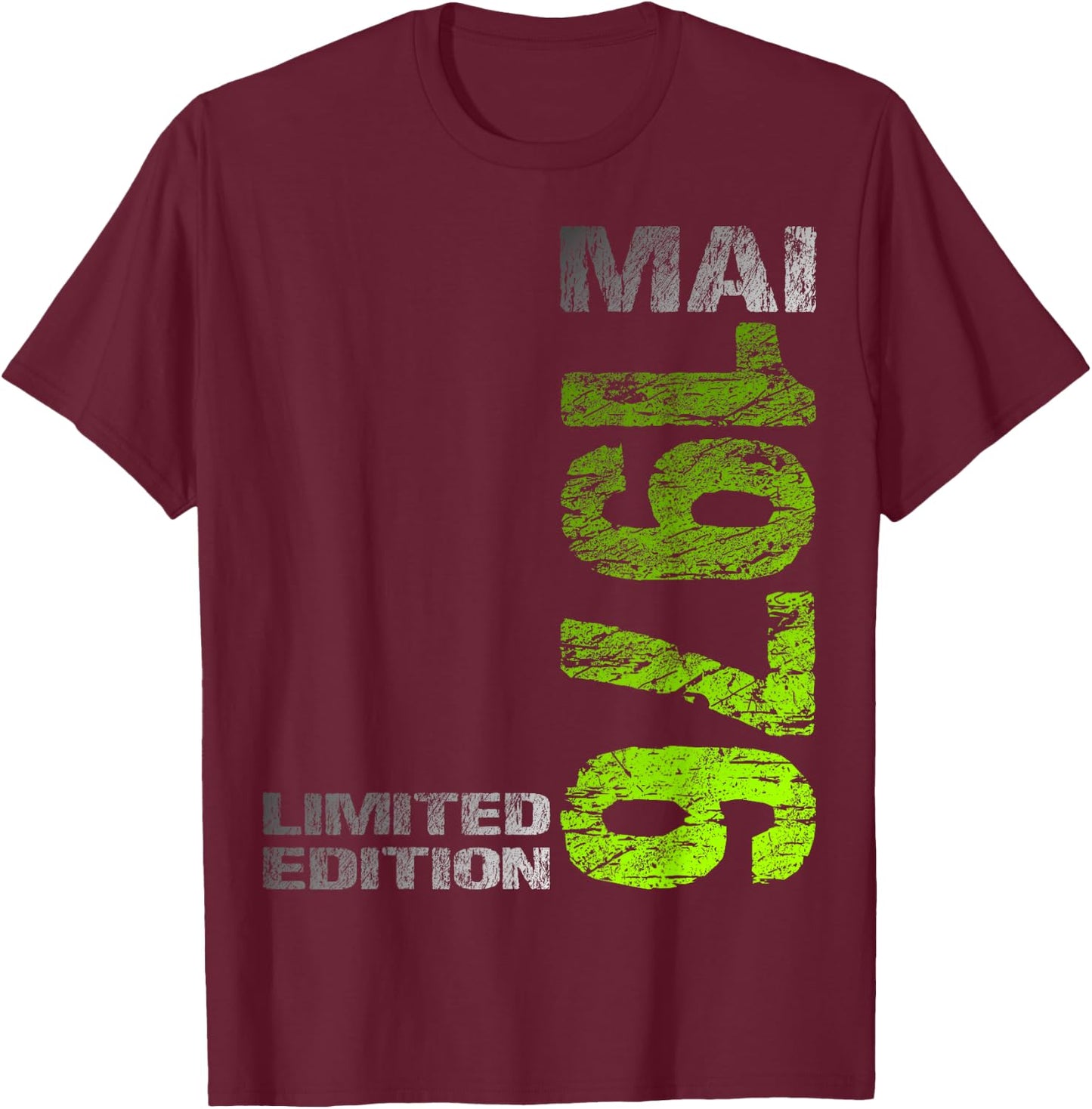 Limited Edition Mai 1976 Mann Frau 50. Geburtstag T-Shirt - T-Shirt | Maroon