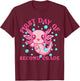2nd Grade Axolotl First Day of School Shirt for Kids 2nd Grade T-Shirt - T-Shirt | Maroon