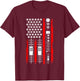 Cool Music Producer American Flag Patriotic DJ T-Shirt - T-Shirt | Maroon