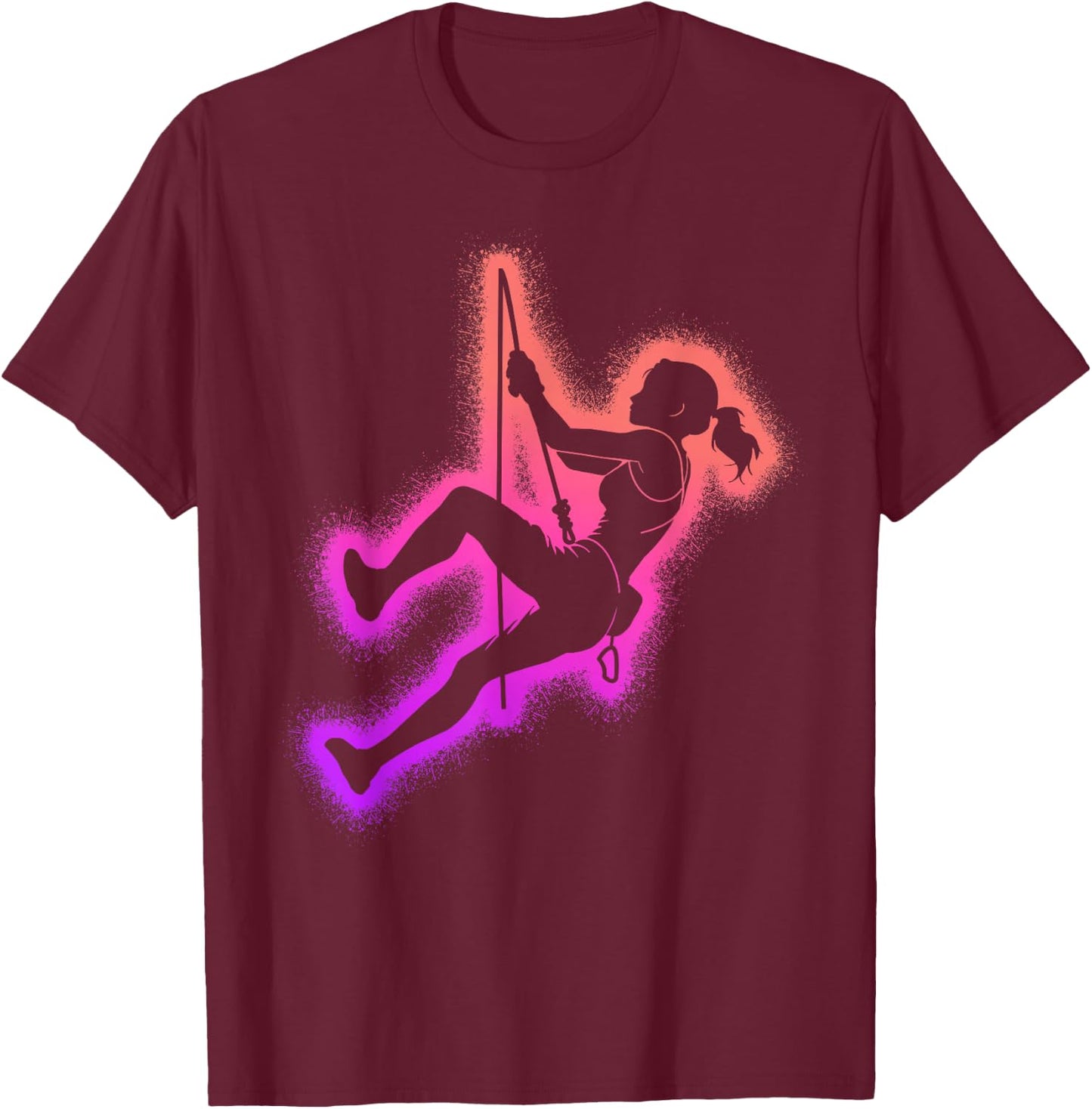 Bouldern Kletterer Bergsteigen Frauen Mädchen Klettern T-Shirt - T-Shirt | Maroon