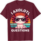 J'ai des questions sur Axolotl pour enfants, drôle, mignon, rétro, vintage T-Shirt - T-Shirt | Maroon