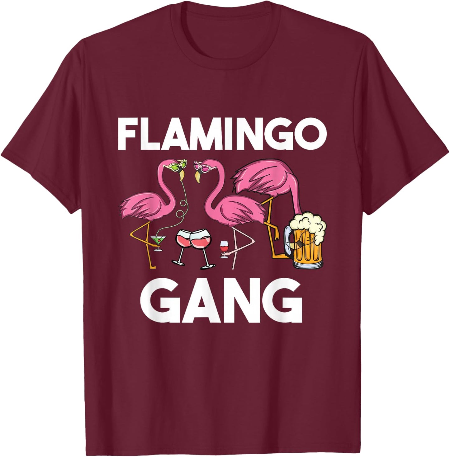 Flamingo Gang Flamingo T-Shirt - T-Shirt | Maroon