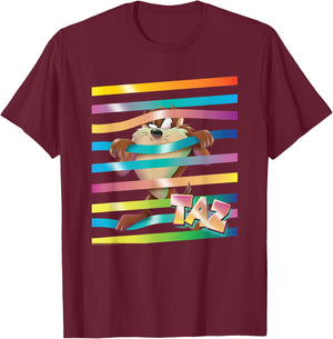 Looney Tunes Taz Stripes T-Shirt - T-Shirt | Maroon