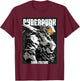 Cyberpunk Mecha Soldier Android T-Shirt - T-Shirt | Maroon