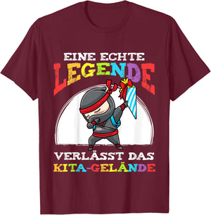 Einschulung Schulkind 2022 Schultüte Ninja Schulanfang T-Shirt - T-Shirt | Maroon