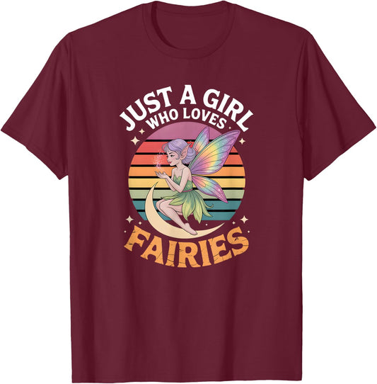 Girls Fairy T-Shirt - T-Shirt | Maroon