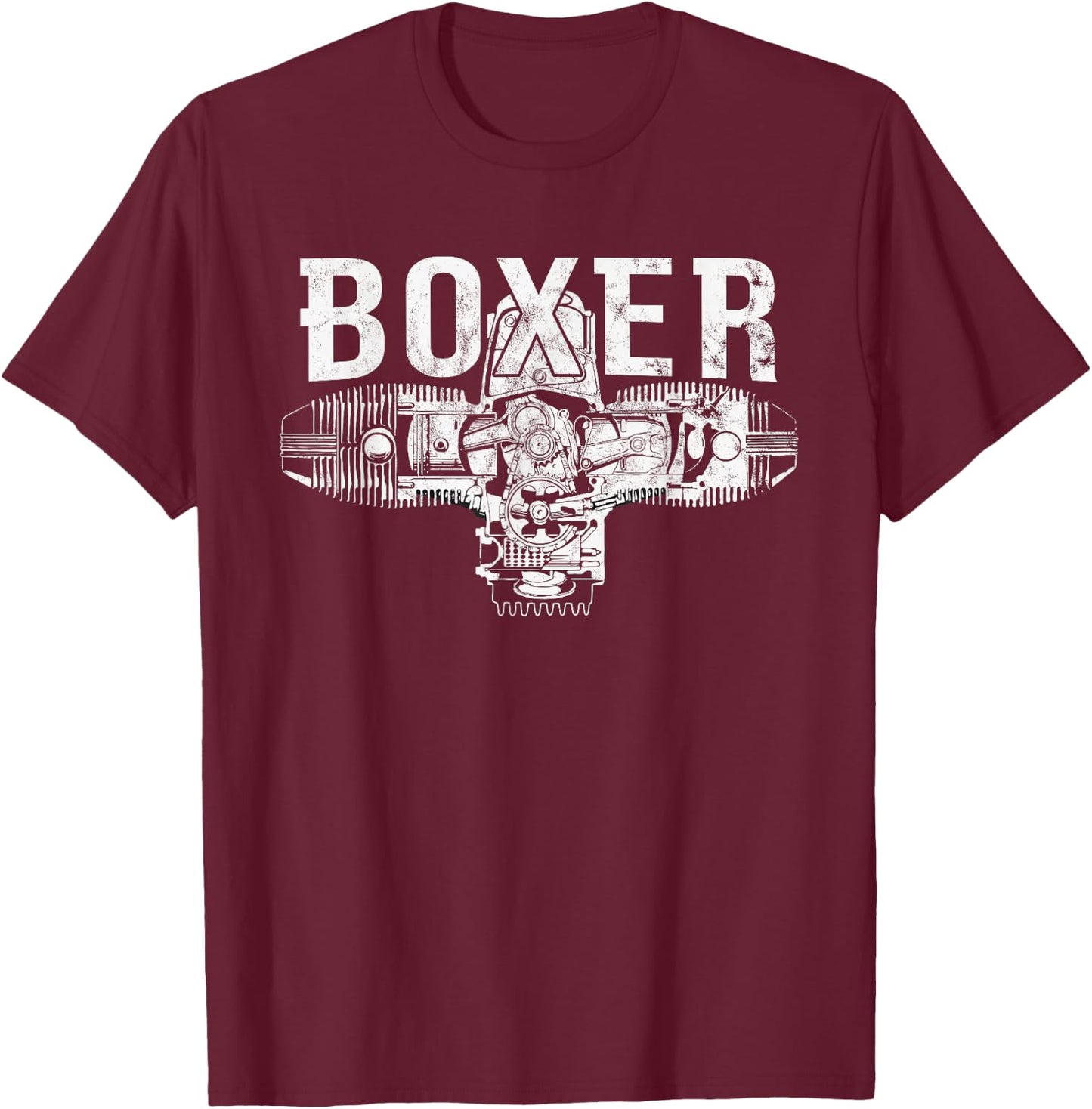 Boxer Motor R Serie Zweizylinder Motorrad T-Shirt - T-Shirt | Maroon