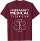 First Responder Rescue EMS Flag Emergency EMT Themed - -Adults - Black - Small - Short Sleeve - Classic Fit T-Shirt - T-Shirt | Maroon