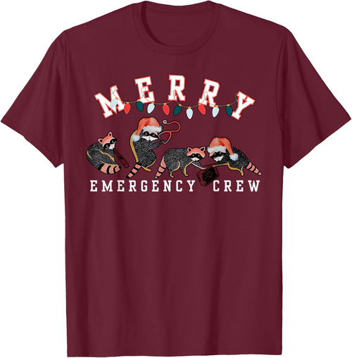 Cute Raccoon Emergency Nurse Crew Christmas ER Crew Nurse