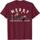 Cute Raccoon Emergency Nurse Crew Christmas ER Crew Nurse T-Shirt - T-Shirt | Maroon