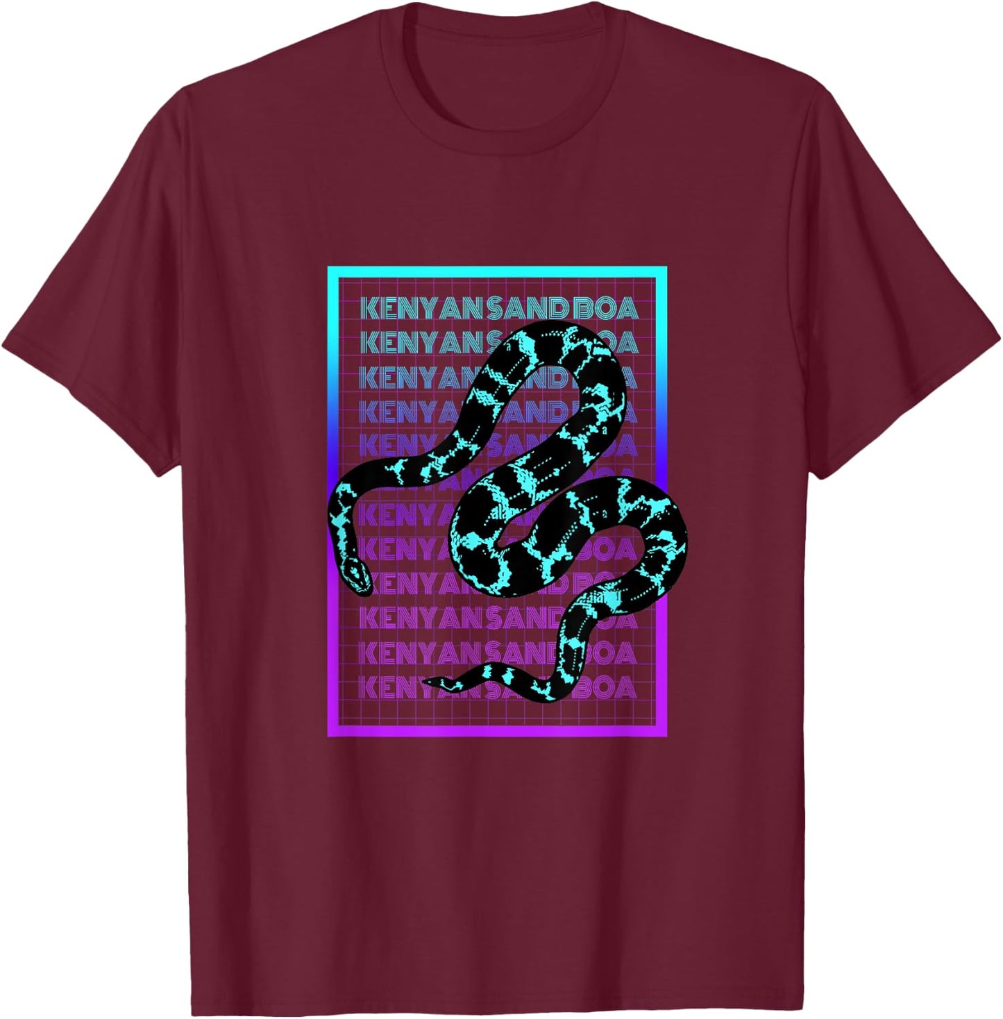 Kenyan Sand Boa Snake Vintage Retro Kenyan Sand Boa T-Shirt - T-Shirt | Maroon