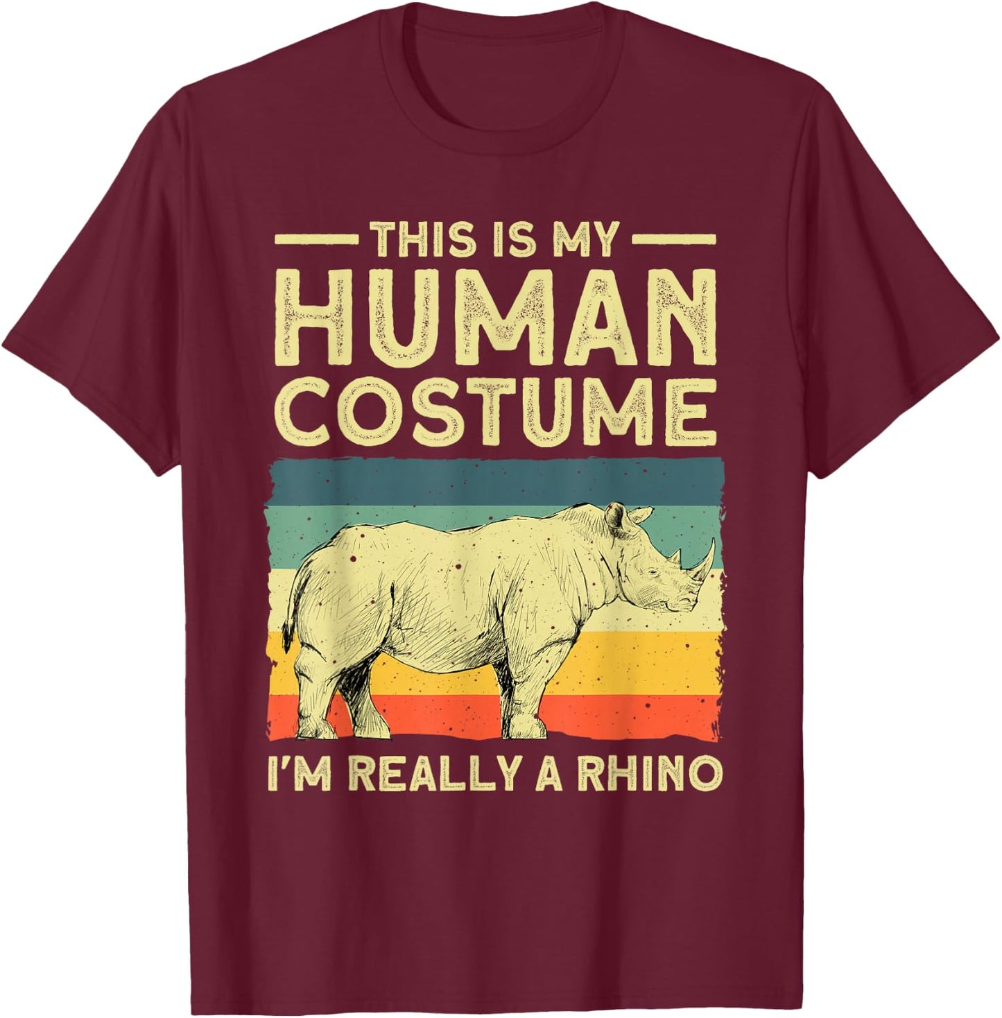 Best Rhino Design Women Kids Rhino Rhinoceros Lovers T-Shirt - T-Shirt | Maroon
